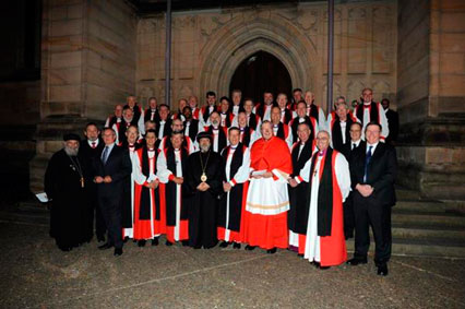 Various church leaders gather for an official photo