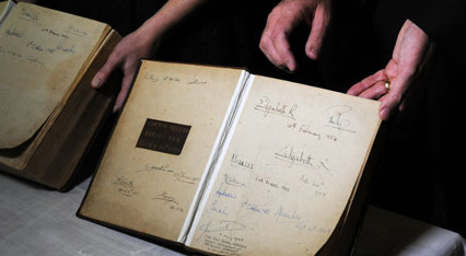 The Royal signatures on the First Fleet Bible and Prayer Book - Photo: Ramon Williams
