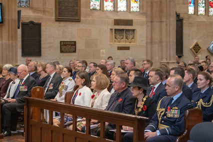 The Governor (at Left0, Premier and Lord Mayor in the front row of the congregation