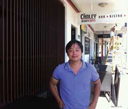 Photo: Cam Phong outside his new church location – the Canley Heights Hotel.