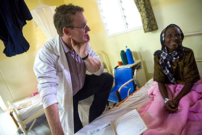 Dr Browning working in Africa (Photo: Barbara May Foundation)