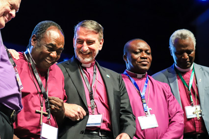 Archbishop Kwashi and Archbishop Foley Beach (centre) at GAFCON 2018
