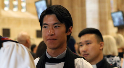 The Rev Jack Wong with the Rev Jie Yeo (behind)