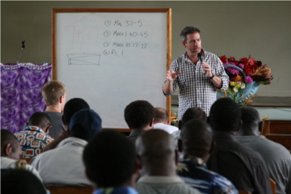 Peter Oates teaching theological students at the Christian Leaders Training College