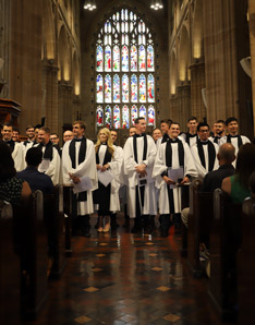 The Deacons being presented to the congregation.