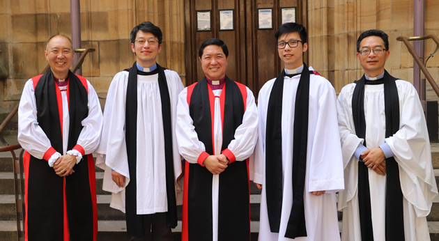 Bishop Koo, Tim Hu, Bishop Lin, William Quach and Simon Pei