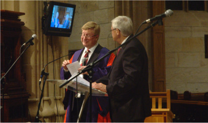 Dr Mark Thompson with the Archbishop of Sydney Dr Peter Jensen